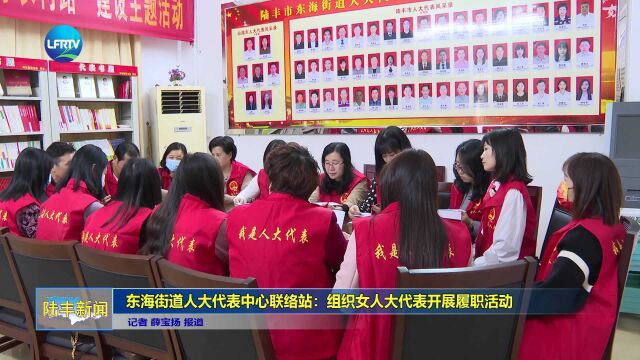 东海街道人大代表中心联络站:组织女人大代表开展履职活动