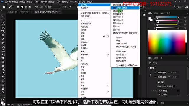 PS教程:魔棒抠选飞翔的仙鹤(送PS抠图插件)