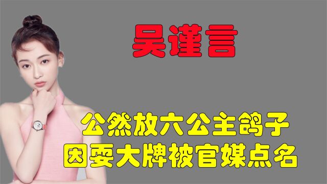 被官媒接连点名,“耍大牌”放六公主鸽子,吴谨言凭什么这么牛?