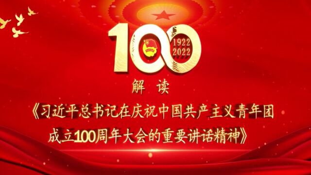 解读《习近平总书记在庆祝中国共产主义青年团成立100周年大会的重要讲话精神》