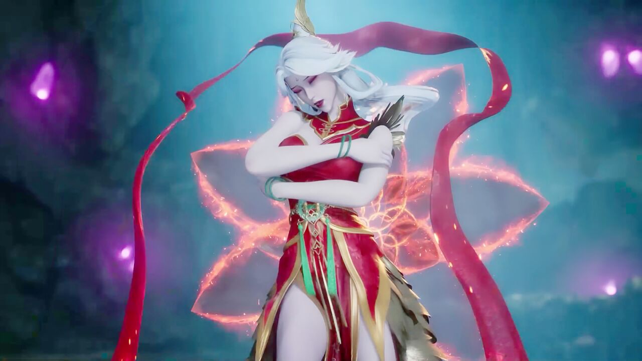 妖神记羽焰女神好美啊一出场就被摸了身子害羞的模样绝了