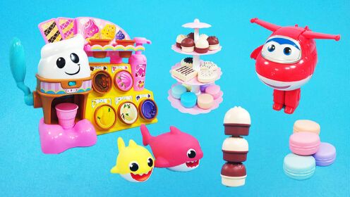 超级飞侠乐迪甜品蛋糕店,鲨鱼宝宝挑战马卡龙小蛋糕叠叠乐