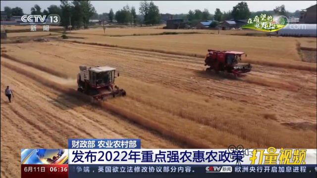 涉9大方面34项举措!2022年重点强农惠农政策发布