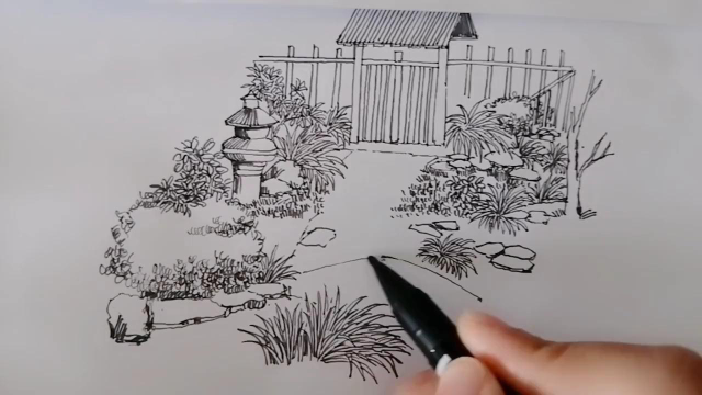 【钢笔画】有一处庭院,自己设计可好!