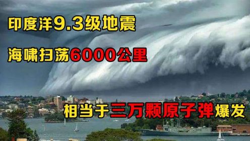 2004年印度洋海啸，威力相当于3万颗原子弹爆发，致80多万人伤亡