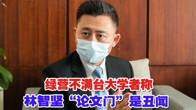 绿营不满台大学者称林智坚“论文门”是丑闻,赵少康这句话太犀利