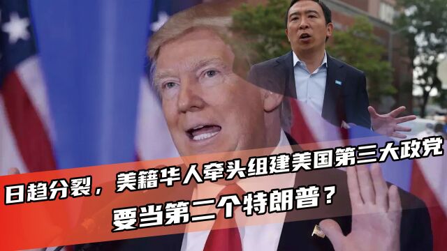 日趋分裂,美籍华人牵头组建美国第三大政党,要当第二个特朗普?