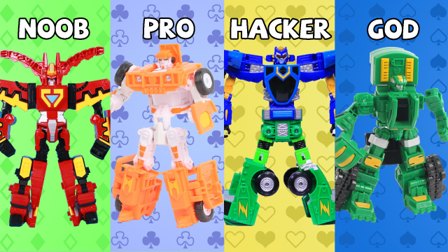 咖宝车神重工战队影子涂色游戏,真假工程车开拓者找不同