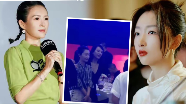 两代"谋女郎"罕见同框,章子怡气质优雅大方,周冬雨看起来拘谨