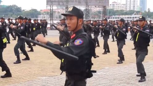 越南机动警察汇报表演，你觉得怎么样呢！