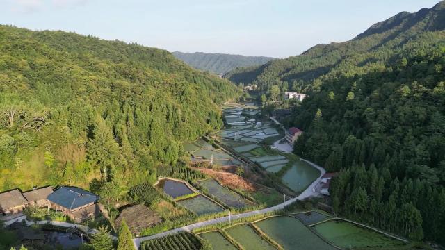 航拍:石柱县黄水镇万胜坝村小山沟