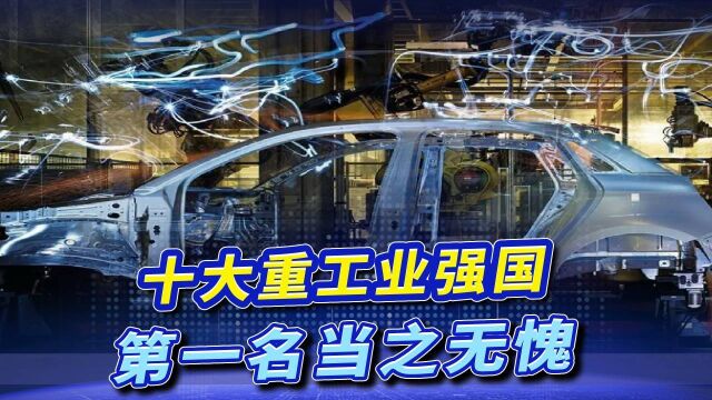 全球十大顶尖重工强国,美德日遥遥领先,中国工业实力如何