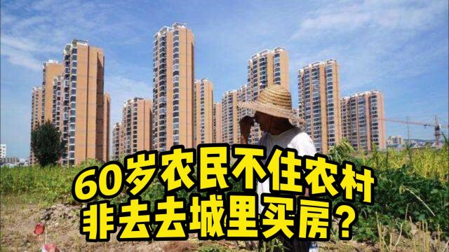 60岁农民,不住农村?非去去城里买房的原因竟是这个?