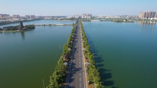 河南睢县北湖景区胜景千姿态,文旅融合水城焕发新活力中原水城 如画风景入眼来