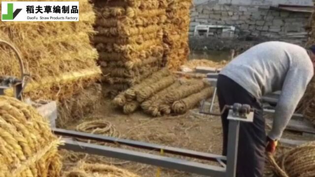 铁路运输圆形垫车防滑草绳棒稻夫草编制品厂