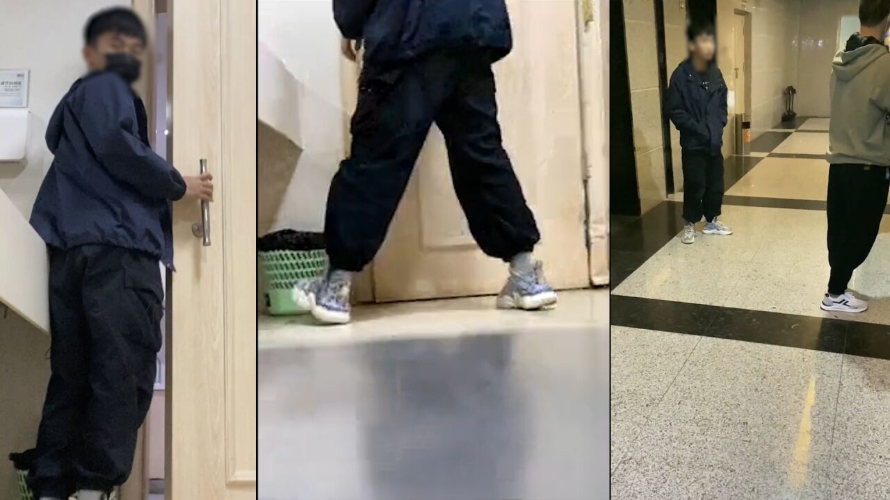男子偷偷进女厕所欲锁门，女子察觉异样勇敢问话，拿手机录像抓现行_腾讯视频