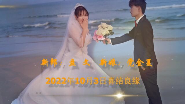 盘文黄金夏结婚幸福花絮