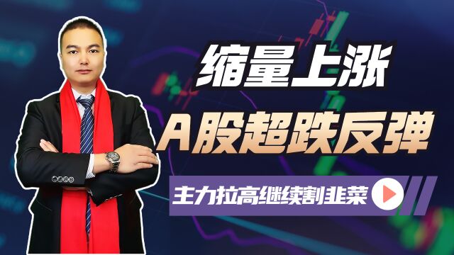 A股缩量反弹10个点!杀跌割不掉的韭菜拉高继续收割,散户怎么办