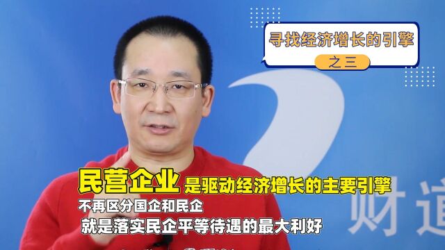 民营企业是驱动经济增长的主要引擎:不再区分国企和民企,就是落实民企平等待遇的最大利好