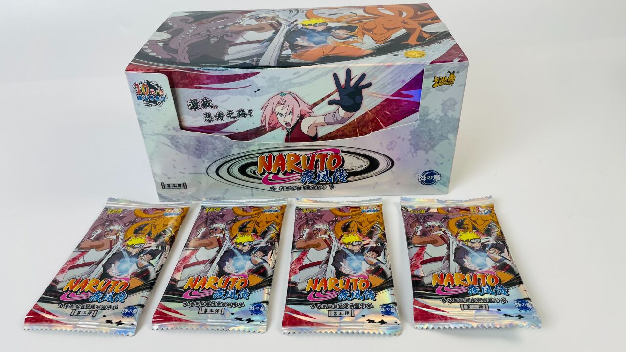 火影忍者阵之章第3弹卡片玩具,拆出稀有sp卡和lsr卡大蛇丸!