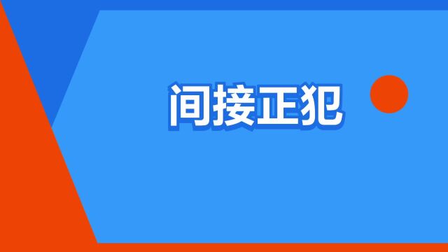 “间接正犯”是什么意思?