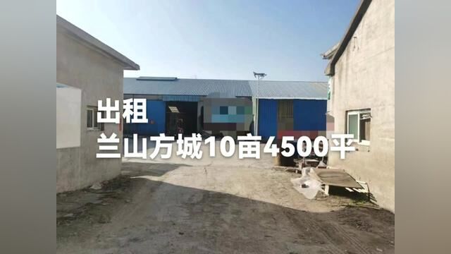 兰山区方城10亩厂房出租 位于229省道边 总占地10亩 钢结构4500平 檐头6米 办公楼600平方 有天然气 变压器