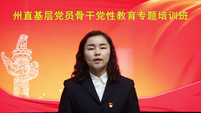 州直基层党员骨干党性教育专题培训班参训学员述学02