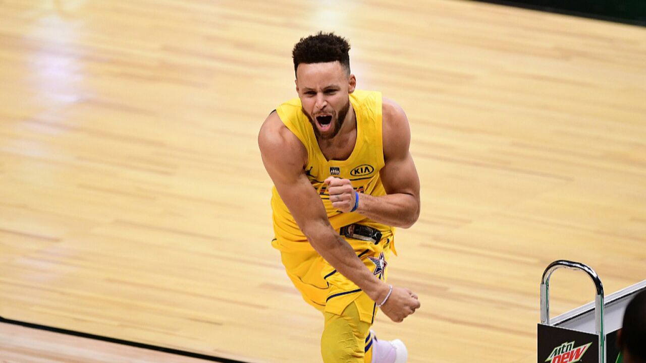 超神!库里16记三分 刷新全明星三分纪录