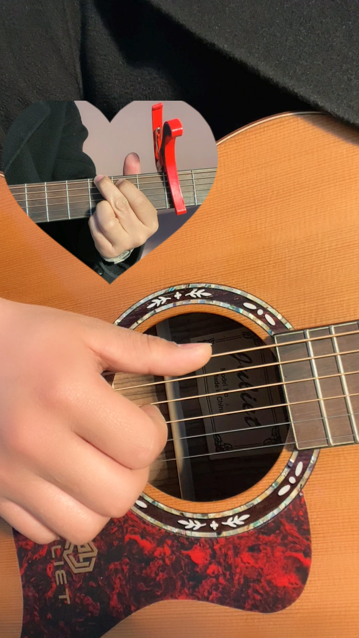 好听的拍弦练习,没有大横按你也可以弹#吉他教学 #吉他 #吉他入门 #零