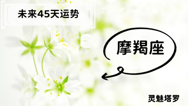 灵魅:摩羯座未来45天发展,近期思绪是混乱的,有一种被束缚感