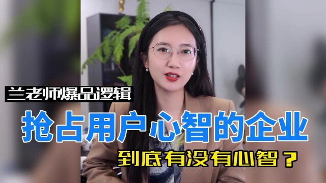 鼓吹抢占用户心智的企业,到底有没有心智?