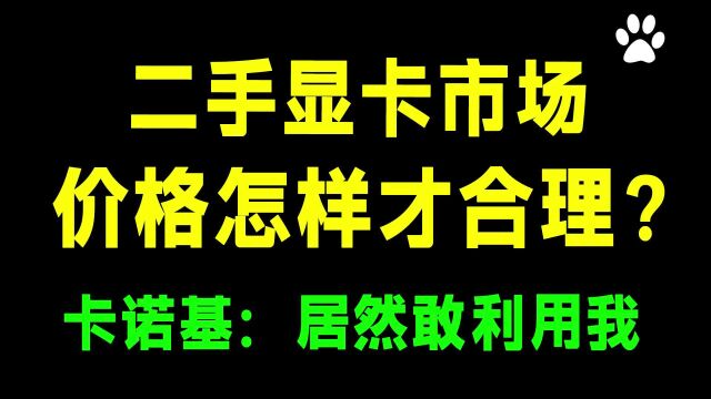 二手显卡定价多少才合适?卡诺基告诉你答案,海鲜市场购物指南