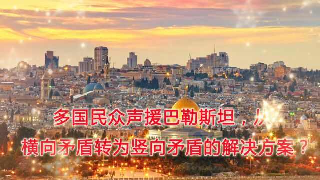 多国民众声援巴勒斯坦,从横向矛盾转为竖向矛盾的解决方案???