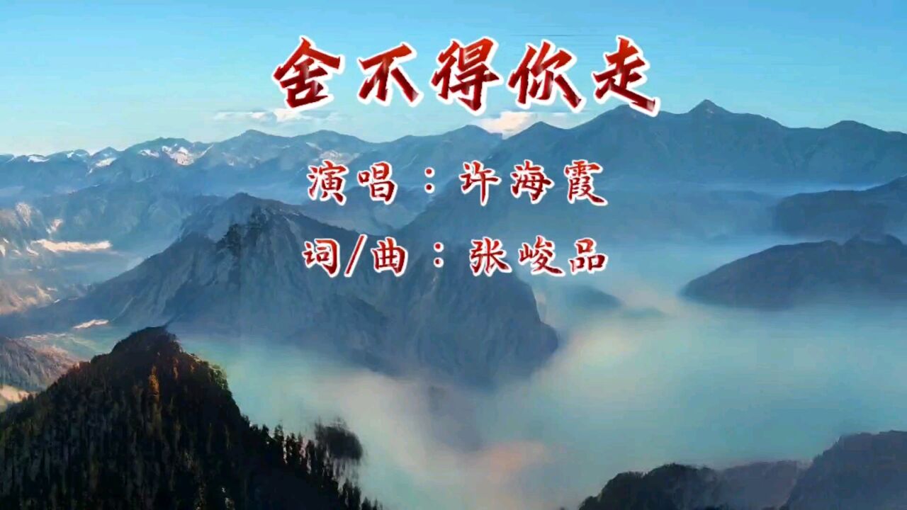 《舍不得你走》演唱:许海霞