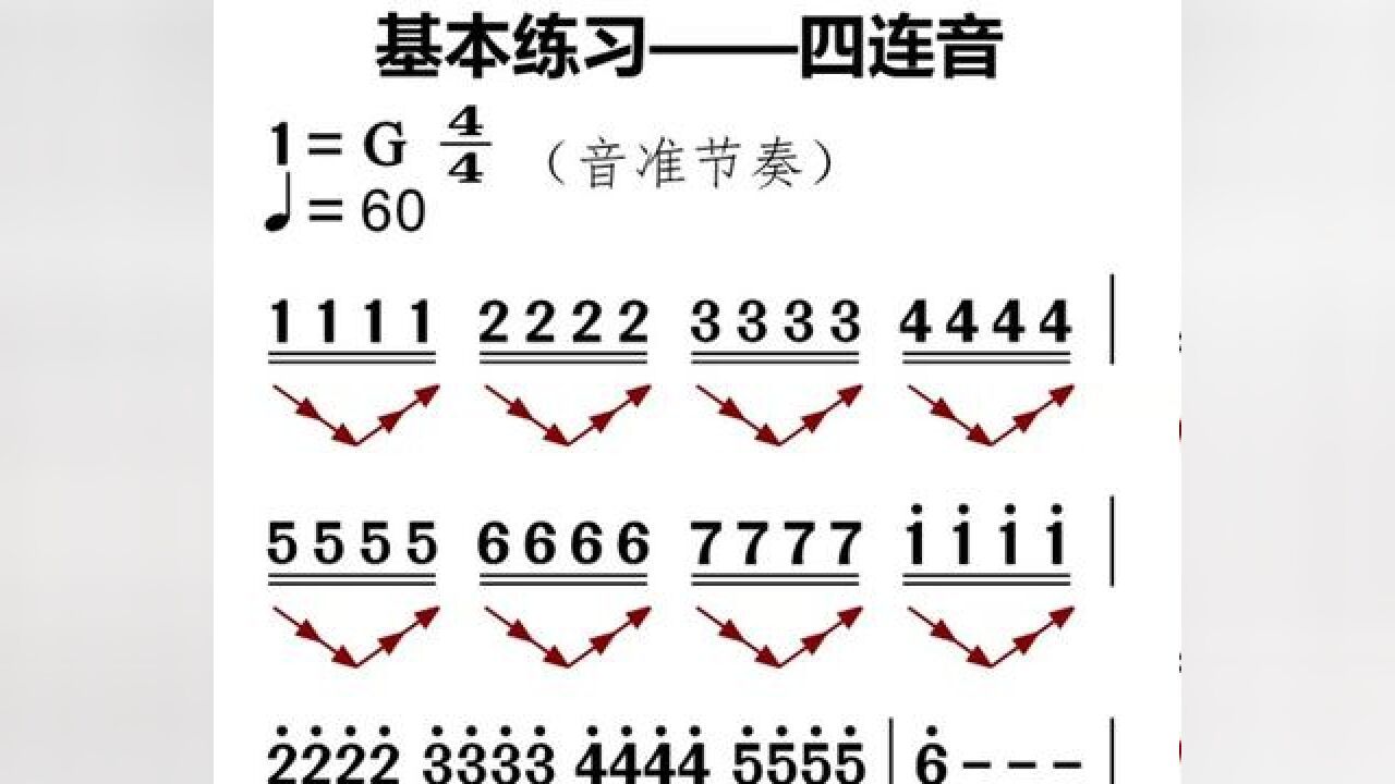 零基础学简谱 #简谱视唱 #动态曲谱 #音准节奏 #四连音 快来跟着视频