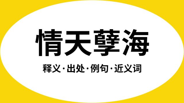 “情天孽海”是什么意思?