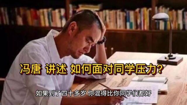 冯唐 讲述如何面对同学压力?