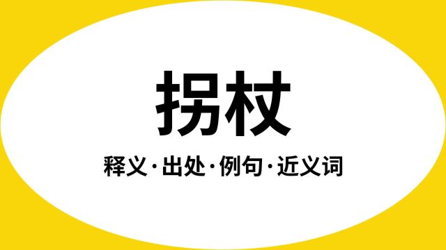 “拐杖”是什么意思?