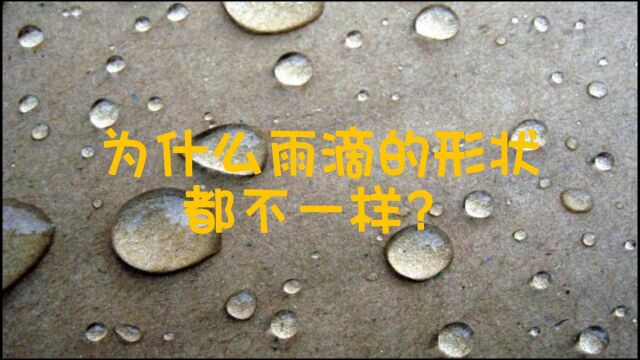 为什么雨滴的形状都不一样?