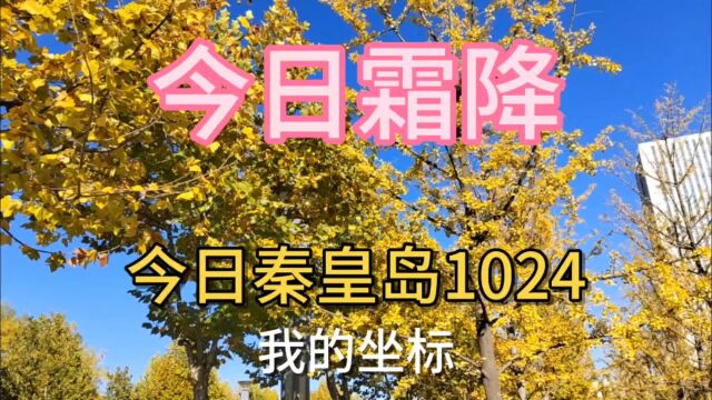 我的坐标:今日秦皇岛1024,今日霜降