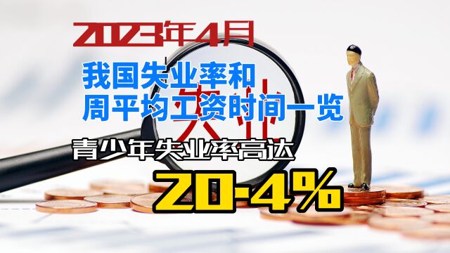 数据第一期快报:2023年4月失业率一览,1624岁失业率高达20.4%