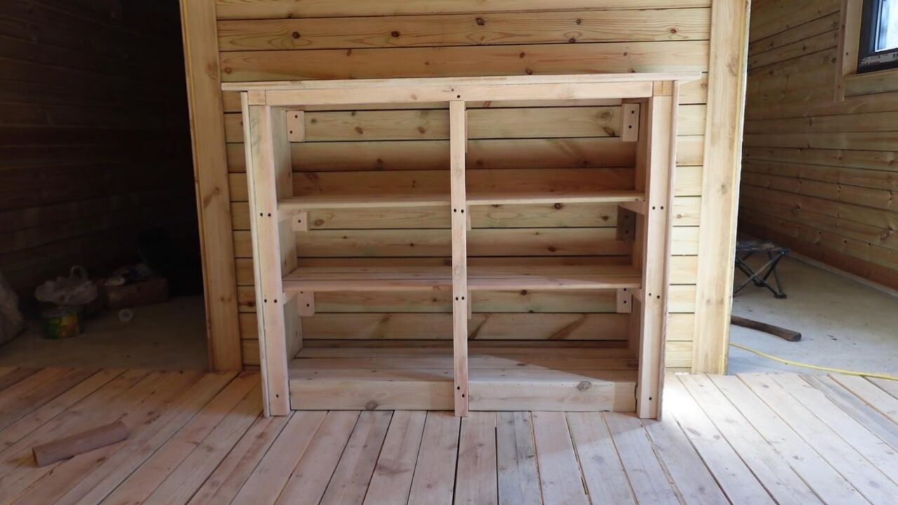 自制三层实木鞋柜