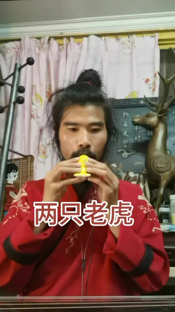 乐冠中#陶笛 #两只老虎 音没吹准节奏对了听着另一种味道#儿歌#宝妈