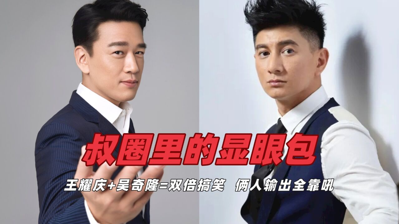 叔圈里的显眼包:王耀庆 吴奇隆就是双倍搞笑,俩人输出全靠吼