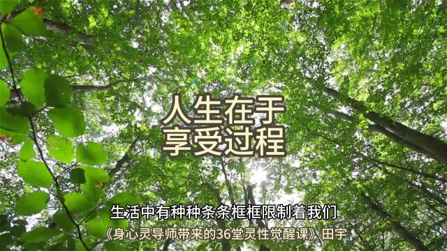 人生在于享受过程《36堂灵性觉醒课》田宇