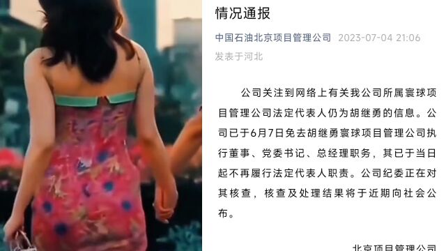 公司回应牵手门男子仍为高管:不再履行法人职责,纪委正对其核查