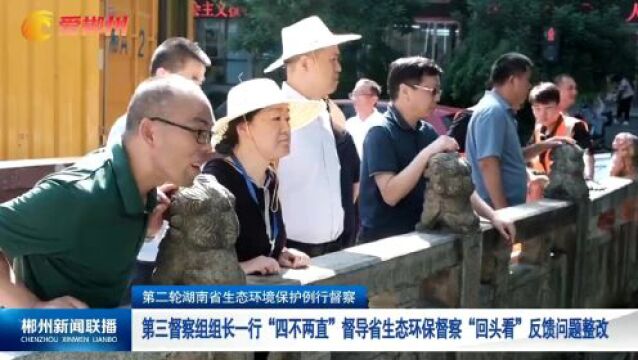 第二轮湖南省生态环境保护例行督察:第三督察组组长一行“四不两直”督导省生态环保督察“回头看”反馈问题整改