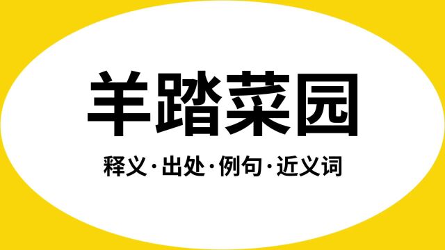 “羊踏菜园”是什么意思?