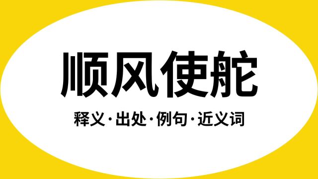 “顺风使舵”是什么意思?