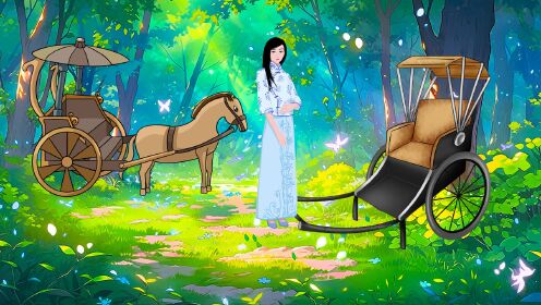 教小朋友们认识马车和黄包车_高清